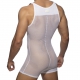 Singlet Mesh Wrestling Suit White