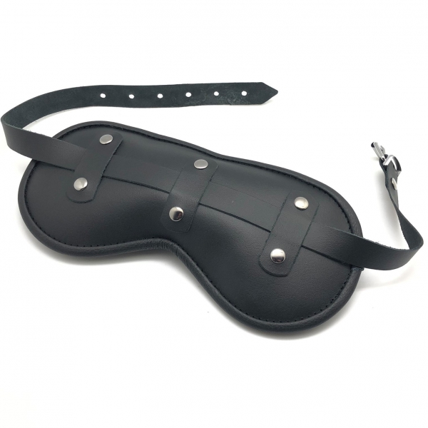 Padded leather mask Blind Up Black