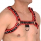 Leather Harness Black-Red