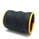 Leather wristband - Black/Yellow- with zip