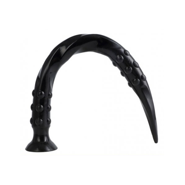 Dildo Pointed Twist L 65 x 5 cm Preto