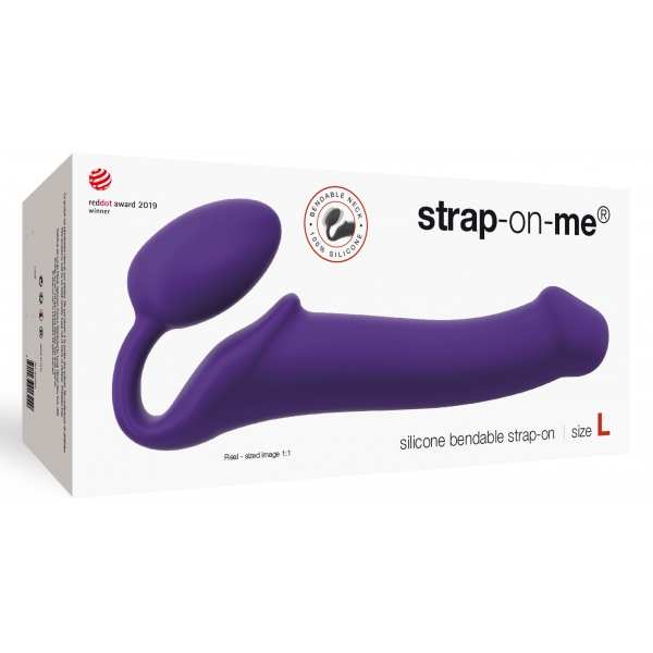 Dildo + Plug STRAP-ON-ME Bendable L 16 x 3.7 cm Purple