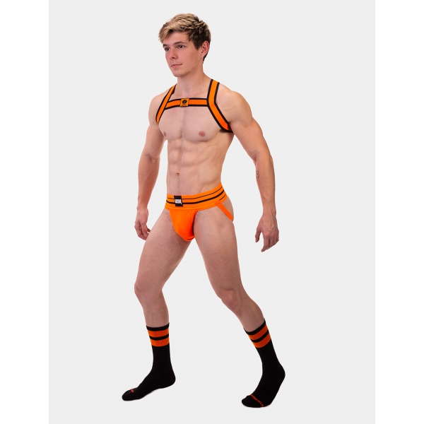 Gymnastik-Socken Schwarz-Orange Fluoreszierend