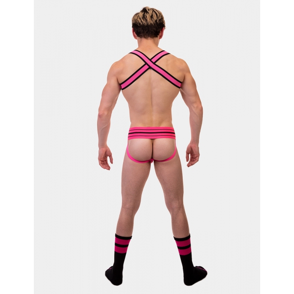 Gym Sokken Zwart-Fluorescerend Roze