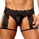 G-string Garter Scandal Lace Black