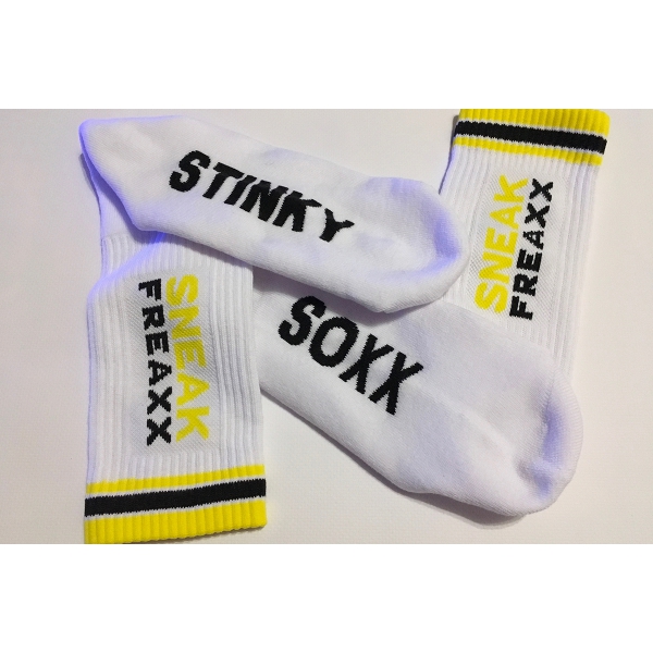 STINKY SOXX Socken Weiß-Gelb