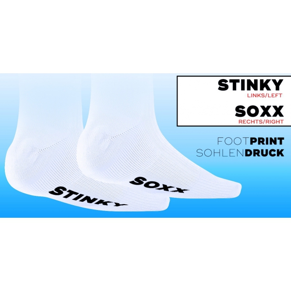 STINKY SOXX Socks White-Yellow