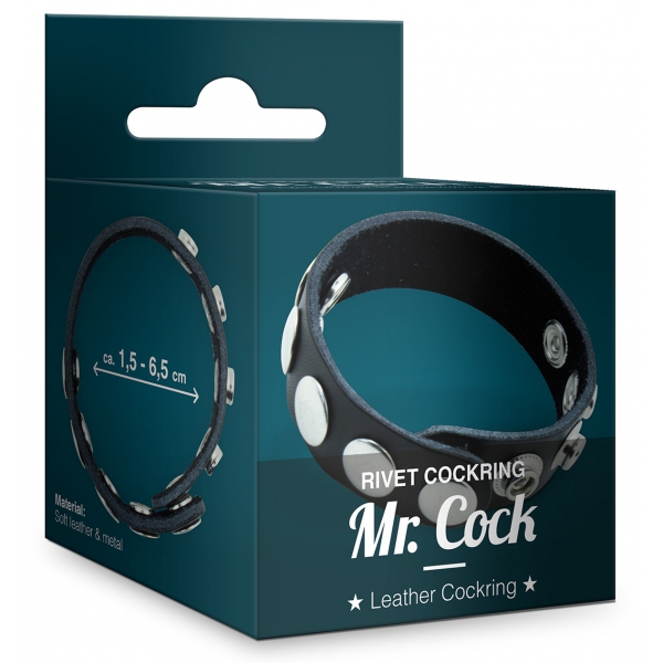 Anel de Galo com estalos Rivet Mr Cock Black