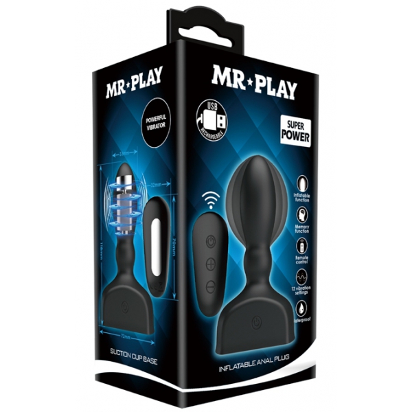 Spina vibrante gonfiabile Inflat Control Mr Play 9 x 3,3 cm
