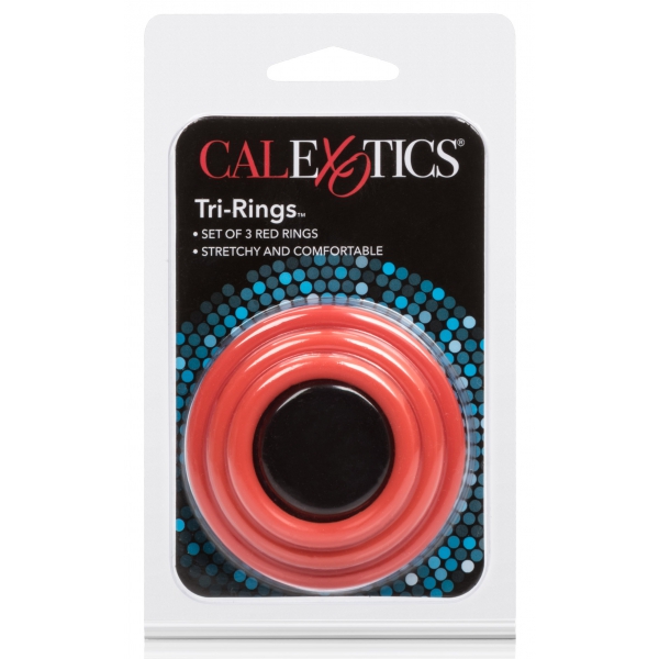 Tri-Rings Cockring Rojo