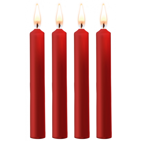 Set di 4 mini candele SM Wax rosso