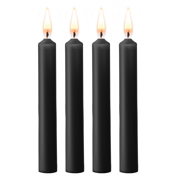 Juego de 4 mini velas de cera SM negras