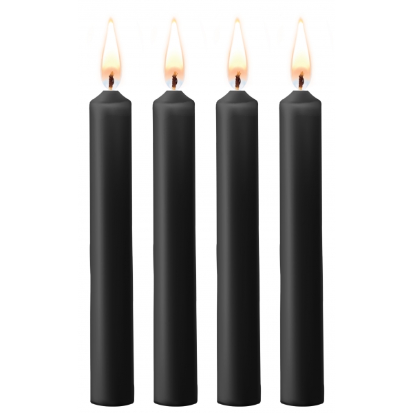 Set van 4 SM Wax Mini Kaarsen Zwart