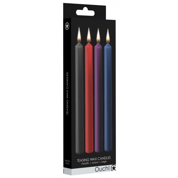 Set of 4 SM Teasing Wax Candles Multicolored