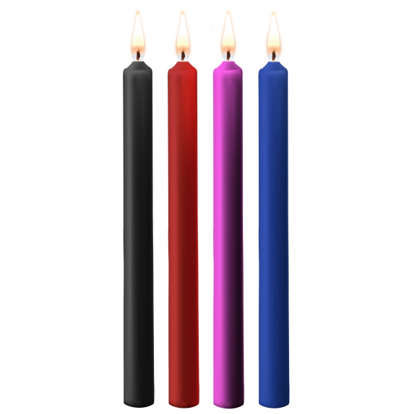 Set of 4 SM Teasing Wax Candles Multicolored