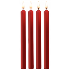 Conjunto de 4 velas vermelhas de cera para brincar