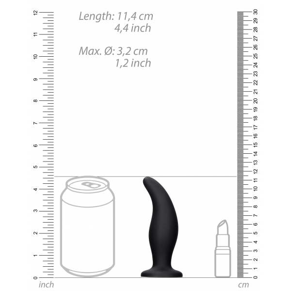 Curva do tampão de silicone 11 x 3,7cm