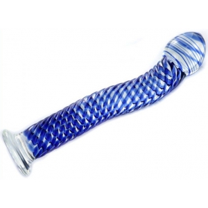 Dildo in vetro Blue Wave 17,5 x 2,6 cm