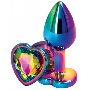 Rear Assets Anal-Juwel Heart Rainbow S 6 x 2.7cm