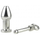 metalen arsenaalplug met ring 8 x 3,7cm Grijs