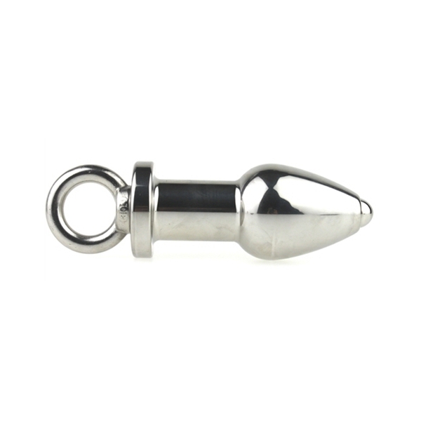 metalen arsenaalplug met ring 8 x 3,7cm Grijs