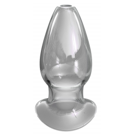 Anal Fantasy Mega Gaper glass tunnel plug 10 x 5.2 cm - Opening 3cm