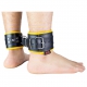 Padded Leather Ankle Cuffs Black-Yellow