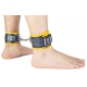 Leather Ankle Cuffs Black-Yellow