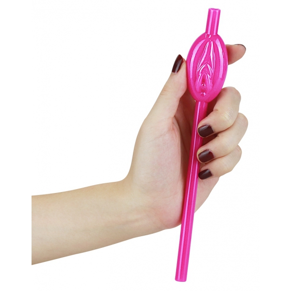 Multicolored Pussy Vulva Straws x9