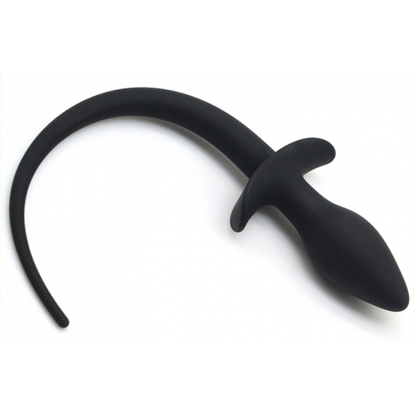 Silicone Dog Tail Plug 7.5 x 3.1cm Black