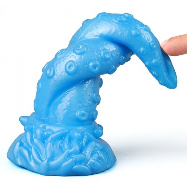 Dildo Oktopus 15 x 5,5cm Blau