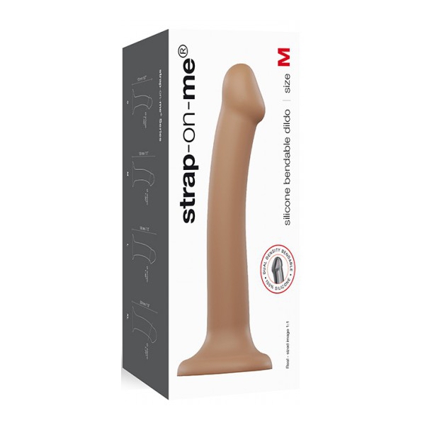 Dildo Strap-On-Me Buigbaar M 16 x 4cm Karamel