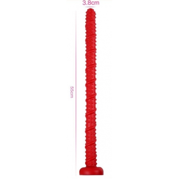 Long Dildo Spiral Dot 50 x 3.5cm