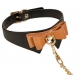 Zwart en bruin Butler Halsband en Lood