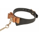 Zwart en bruin Butler Halsband en Lood