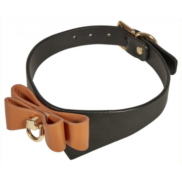 Zwart en bruin Butler Halsband en Lood