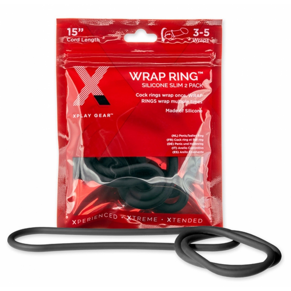 Lot de 2 cockrings silicone Wreap Ring 40cm