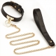 Sclave Halsband und Leine Schwarz