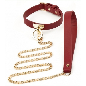 Halsband und Leine Sclave Rot