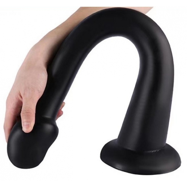 Whale Penis Soft Anal Dildo Noir 40 x 4.6 cm