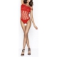 Angela Open Bodysuit - Red