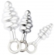 Thread Stainless steel Butt Plug - Pull Ring 10 x 3.2 cm