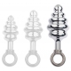 Thread Stainless steel Butt Plug - Pull Ring 11 x 3.8 cm