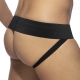 Jockstrap Front Zip Rub Black