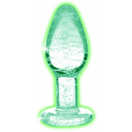 Booty Sparks Plug anal en verre phosphorescent GLOW  S 7 x 2.8cm