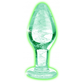 Booty Sparks Plug phosphoreszierendes Glas Glow M 8 x 3.4cm