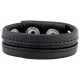 Leather Cockring 3 Pressions Black