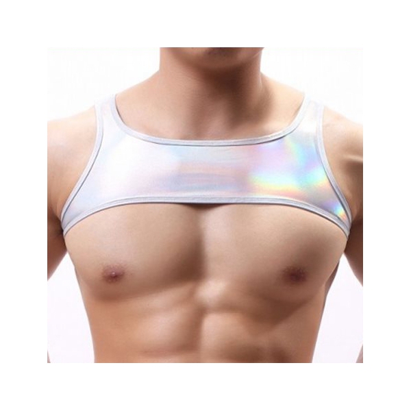 Kurzer Crop BRIGHT Silver