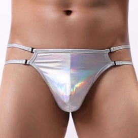 MENSSEXI Sexy thong STRAP THIN Silver