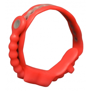 Perfect Fit Anillo de gallo Impress rojo ajustable